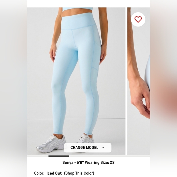 Fabletics Pants - Fabletics Cold Weather Leggings Tall XS Iced Out Blue